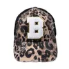 Sherpa Fleece Haft 26 A-Z English Letters Ball Hat Unisex Leopard Mesh Patchwork Czapka z daszkiem Snapback Outdoor Sports Baseball Czapki Trendy Visor GQ3PXQG