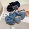 Elásticos de cabelo Kawaii Coreano Para Laços das mulheres das meninas bonitos do coração do amor Scrunchie Mujer Headwear Headband Acessórios para Cabelo fita