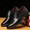 الرجال اللباس أحذية التماسيح أحذية الإيطالية حزب اللباس موضة الرجال الرسمي اللباس الأسود زائد الحجم 48 Zapatilla هومبر