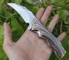 Neue DA158 Flipper Klappklinge Taktisches Klauenmesser 440C Hochglanzpolierter Klingenstahlgriff Karambit mit Kleinkasten