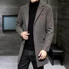 The New Winter 2020 Men Long Han Edition زراعة الأخلاق معطف القماش للرجال معطف القماش الأزياء