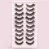 Mélanger les styles 10 paires de faux cils de vison 3d naturels longs faux cils croisés épais sans cruauté douce extension de cils maquillage