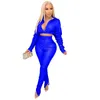 Women's Two Piece Pants Sexy PU Faux Leather Outfits For Women Birthday Night Club Matching Sets Crop Top Slit Stacked Set Undefined