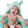 Baby handduk nyfödd bad bekväma mjuka baby hooded badrock söt djur strand bomull handduk barn babyer filt y200429