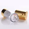 Gold 15ml 30ml 50ml Airless Pump with Clear Body Bottle By Self Empty Reusable Refillable Diy Skin Care Creations 10pcs/lotpls order