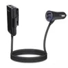 Caricabatteria da auto USB Quick Charge 3.0 a 4 porte per sedile anteriore/posteriore da 60 W 8 A per iPhone Huawei Xiaomi Samsung