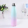 500ML Custom Double Wall Stainles Steel Water Bottle Thermos Bottle Keep Hot and Cold Insulated Vacuum Flask For Sport Y1223