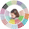 Épingles à cheveux en métal de couleur unie de 5cm, pinces à cheveux pour filles, Barrettes pour enfants et bébés