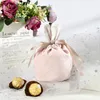 Cartoon Bunny Ears Velvet Bag Favor Easter Candy Cookie Wrapper Pouch Soft Mini Gift Storage Bags Festival Party Supplies WJY591