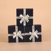 Gift Jewelry Caixa para colar Brincos Brincos Ring Paper Caixas de Embalagem de Jóias Organizador Armazenador Ribbon Bow Bowing Boxing Boxes Recipiente