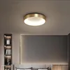Plafoniere a LED Lampada da camera da letto nordica nera dorata lampada da bagno moderna minimalista in ottone romantico studio lampade per interni-L