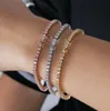 3 Couleurs Célèbre Designer Mode Tennis Bracelets Chaînes Hip-Hop Marée Hommes Bracelet Zircon 3mm Tennis Bracelet