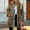 Леопардовые пальто Женщины Искусственная шуба Роскошная Зимняя Теплая Плюшевая Куртка Мода Искусственные Женские Обувь Высокое Качество 3XL 211220
