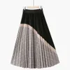 New High Waisted Plaid Skirts Women 2020 Retro Pleated Mid Skirt Women Falda Pantalon Mujer Fashions Discoloration Skirt Autumn T200712