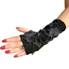 Сексуальные готические черные длинные перчатки без пальцев в хэллоуин нищие отверстие панк темный косплей1