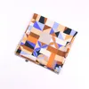 Nowy Twill Silk Scarf Kobiety Geometryczne Stole Drukowanie Square Scarves Fashion Wrap Kobieta Footard Duży Hidżab Szal Neckerchief 130 * 130 cm