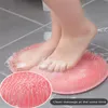 Brosse de lavage des pieds Matériau en silicone TPR Tapis de douche de massage pour salle de bain 6 couleurs Tapis de bain Tapis de bain pour baignoire Ventouses antidérapantes résistantes à la moisissure Tapis antidérapant