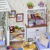 Doll House Furniture Diy Miniature 3D Wooden Miniaturas Dollhouse Toys for Children Birthday Gifts Casa Kitten Diary T200116