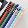 TPU Proctective Phone Cases Transparent Fine Hole Contrast Frosted Phone Case för 12 Mini 12 Pro Max Support med OPP Bag