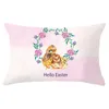 Peach Velvet Easter Skin Rabbit Print Waist Pillow Case 2020 Home Accessories Sofa Pillow Case8292745