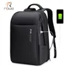 Backpack Rowe Men Multifuncional à prova d'água Charging USB de 17,3 polegadas Backpacks Moda Backpack de viagens de negócios expansível11