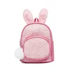 女の子ミニバックパック財布かわいいウサギの耳ランドセル子供のための通学ブックバッグ子供のバックパック Mochila