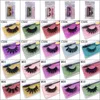 3D Vizon Lashes Kirpik Fırçası Cımbız Set Lazer Kirpik Çanta Ambalaj Yanlış Kirpikler Kalın Sahte Göz Lashes Lashes