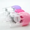 Portabelt tomt ögonfransväska Falskt ögonfranslagringslåda KLAR Glass Färgplastförpackningsbox Lollipop för kvinnor9472110