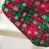 Świąteczne pończochy skarpetki Snowflake Plaid Xmas wiszący pończochy Dzieci Prezent Bożego Narodzenia torby cukierki wystrój ozdoby choinki DBC B5411010