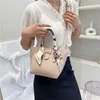 2022 new fashion autumn winter silk scarf portable one shoulder large capacity versatile fashion tote bucket women's bag