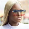 부레이고 반죽없는 금속 프레임 패션 대형 선글라스 페이드 컬러 연결 조각 안경 고품질 여성 음영