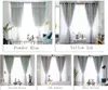 Rideaux Rideaux Couleur Rayure Double Couches Rideau En Tissu + Voile Sheer Creux Étoile Tissu Chambre Personnalisé Déco Rideaux Occultants Pour Vivre Wi