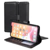 10 kortplatser Multifunktion Flip Leather Case för iPhone 15 14 13 12 11 Pro Max XS XR 6 7 8 Plus för Huawei Wallet Magnetic Leechee Stand Tone Cover
