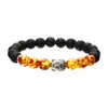 Pierre naturelle Bouddha brins de perles bracelet Yoga Chakra huile diffuse perles de lave bracelets pour femmes hommes bijoux de mode volonté et cadeau de sable