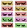 3D False Eyelashes 102030405070100PAIRS 3D Mink Lashes Natural Mink Eyelashs Colorful Card Makeup 10Pairs in One Pack1769098