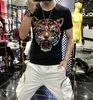 Diamond Cane Fashion Brand Mens Tshirts Tees Tees Топы Отличное Качество Футболка для горячего бурения Мужчины Уличная футболка T-рубашка 02