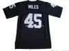 goedkope custom PERMIAN 45 MILES voetbal jersey naaien Hiphop los ZWART WIT nieuw