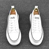 Lüks Tasarım Erkek Dantel Yukarı Düğün Ayakkabı Moda Spor Deri Spor Ayakkabıları Bahar Beyaz Konforlu Platform Marka Açık Boş Zamanlı Loafers Y111