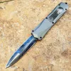 A163 3300 Grey Black handle Pocket Knife Bule Feather 440 Blade Dual Action Fixed Blade Knifes Tactical Fishing EDC Survival Tool
