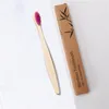 Handle Natural Bamboo Toothbrush Rainbow Colorful Whitening Soft Bristles Toothbrushes Eco-friendly Oral Care Soft Bristle LLA11163
