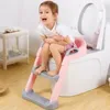 Складное детское горшокное сиденье писсуар спинки обучение стул с ступенькой стула лестница для детских малышей мальчиков девочек безопасный туалет Potties 201117
