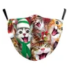 DHL 2020 Designer Visage Adultes Lavable Masque buccal confortable Animaux Chats Chiens Noël Protection réglable 3023706