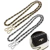 Synthetic Leather Metal Chain Replacement Interchangeable Shoulder Bag Strap A69C1