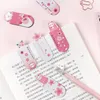 Sharkbang 3 adet / grup Kawaii Kiraz Çiçekleri Bookmark Metal Mıknatıs Mark Yaratıcı Dekoratif Kağıt Kartları Okul Kırtasiye Malzemeleri1