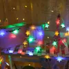 LED Warm White Star String Lights LED Fairy Lights Christmas Wedding Decoratie Batterij Dient Twinkle (niet inbegrepen)