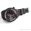 Zwycięzca marki mody Mężczyzn szkielet zegarek czarny silikonowy kalendarz Drugi dysk mechaniczny Watch Relojes de Hombre267s