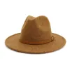 Panama Cap Jazz Filz Fedora Hüte Wolle formelle Hut Männer Frauen Dame Mode Krempe Kappen Mann Frau Trilby Chapeau Herbst Winter Weihnachtsgeschenk NEU