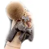 modemärke hundnyckelkedja bollnyckelringar mjuk päls härlig guldkedjor Plush Car Keyring Women Keys Rings Classic LL Keychain282Z