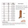 New Black Brown Leather Knee-High Boots For Women Pointed Toe Chunky High Heels Winter Boots Women Fashion Botines Mujer 2020