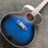 Aangepaste jumbo 43 inch akoestische elektrische gitaar 12 snaren gitaar in blauwe kleur